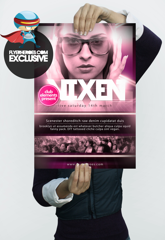vixen-flyer-template Vixen Free Poster Template