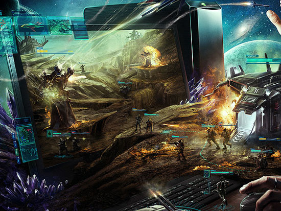 Nvidia 3D Illustration Desktop Ad