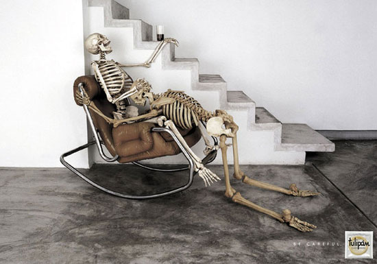Skeleton sex condom ad
