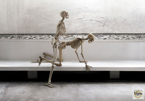 Skeleton sex condom ad