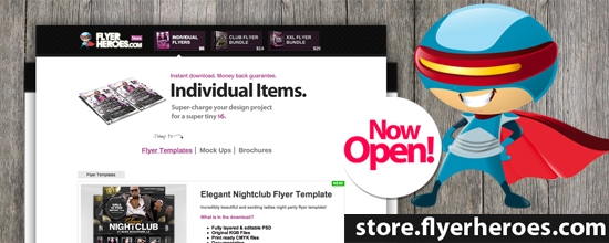 FlyerHeroes Mini Store Now Open!