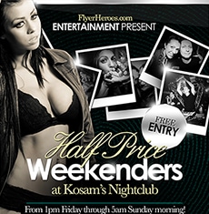 Half Price Weekenders Flyer Template