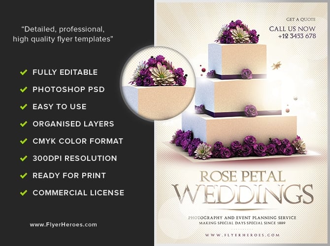 Wedding Flyer Template FlyerHeroes