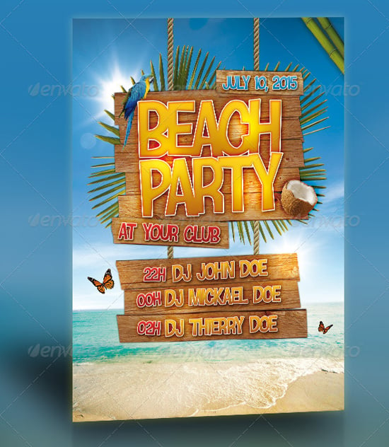 Beach Party Flyer