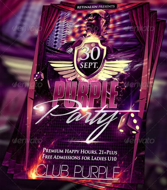 Purple Party Flyer