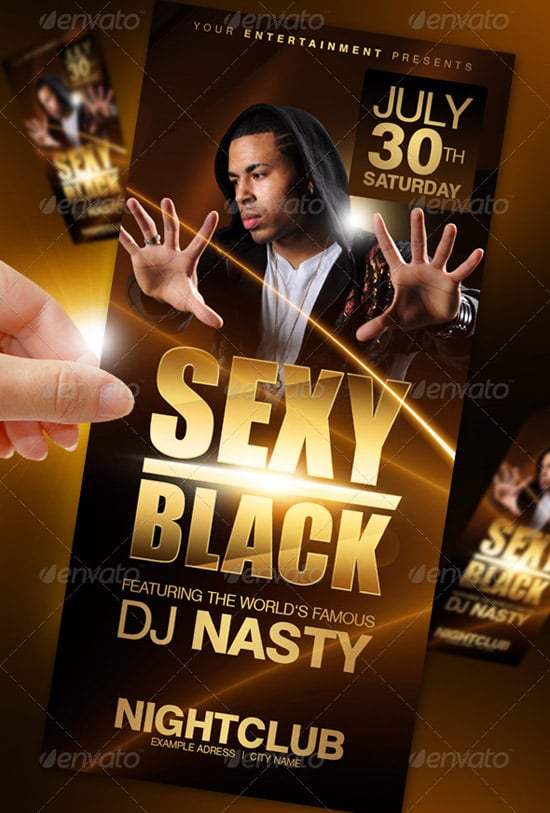 Sexy Black Party Flyer Template