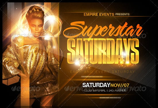 Superstar Saturdays Flyer Template