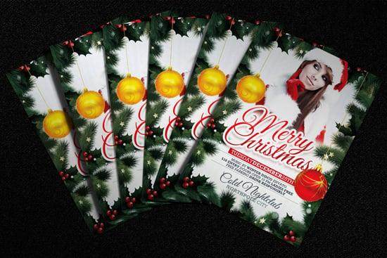 Free Xmas Flyer Template Mockup