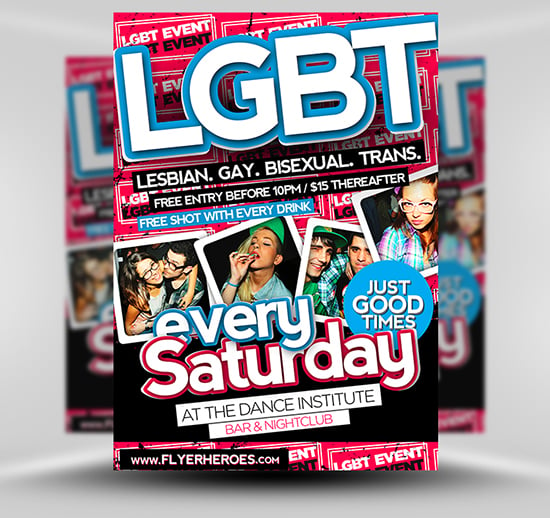 Free LGBT Lesbian Gay Flyer Template