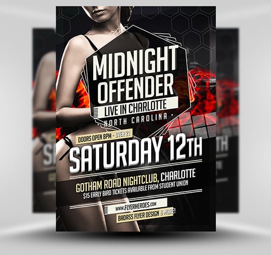 Midnight Offender Flyer Template