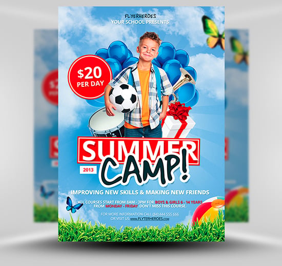 soccer camp flyer template