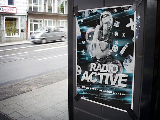 Radio Active Flyer Template