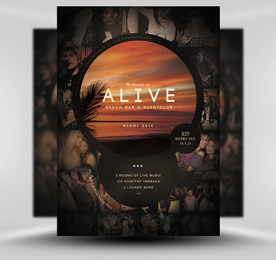 Alive Bar Flyer Template