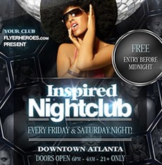 Inspired Nightclub Flyer Template