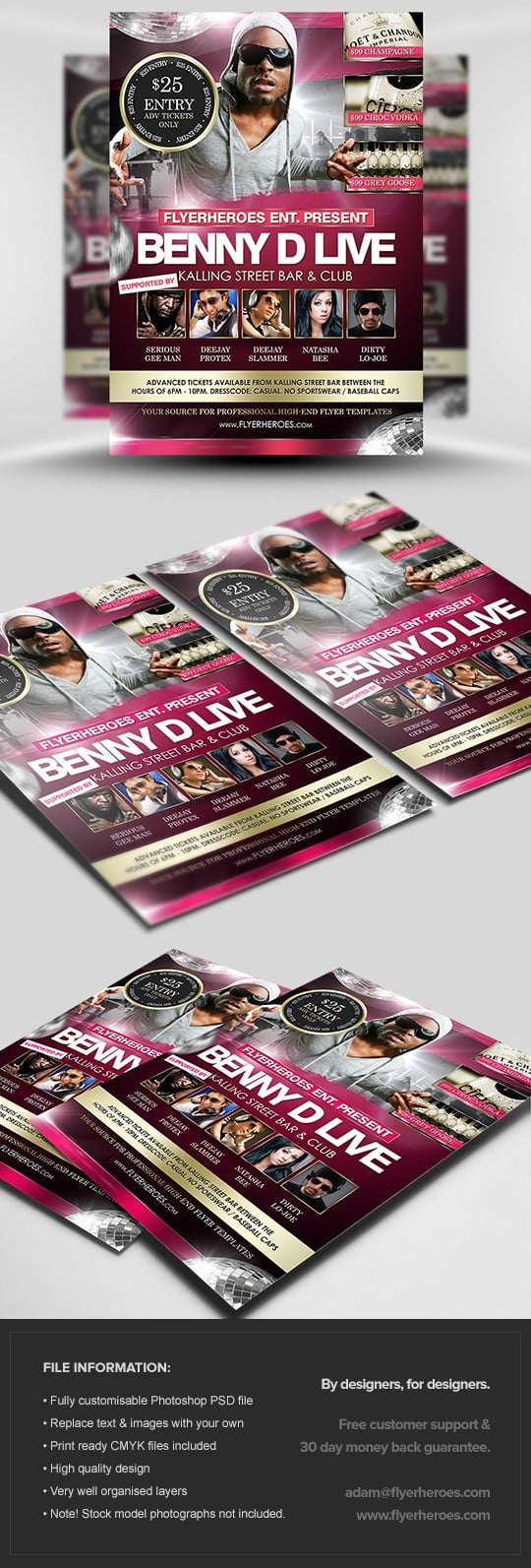 Benny D Flyer Template