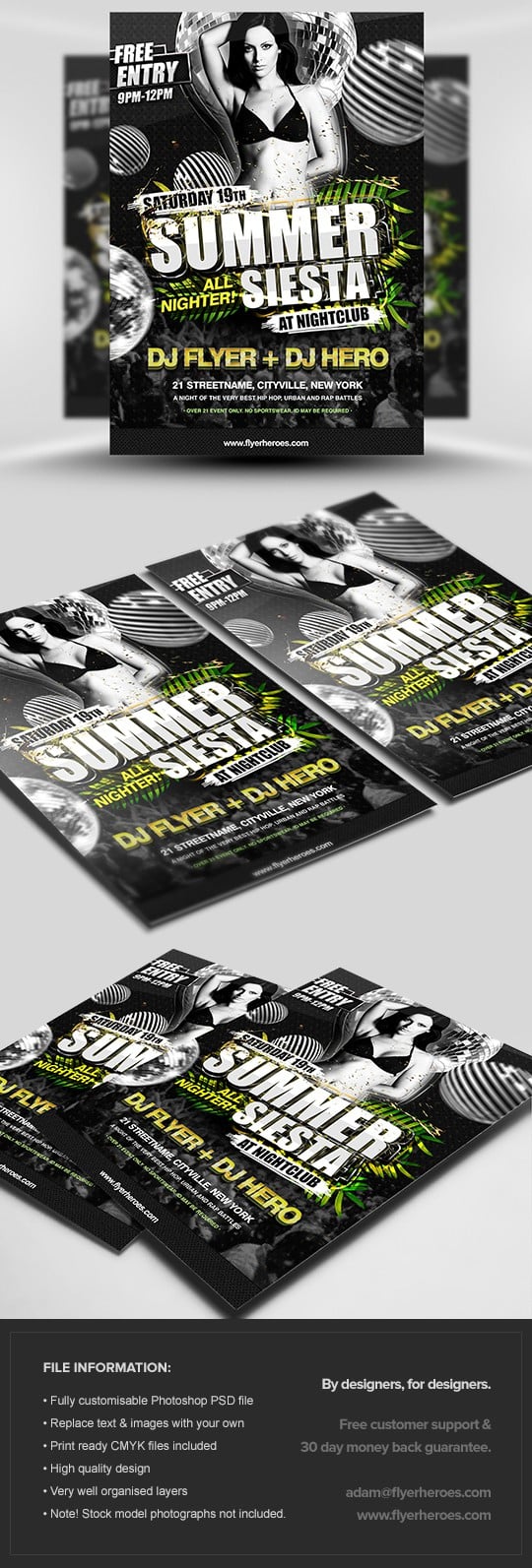 Summer Siesta Flyer Template