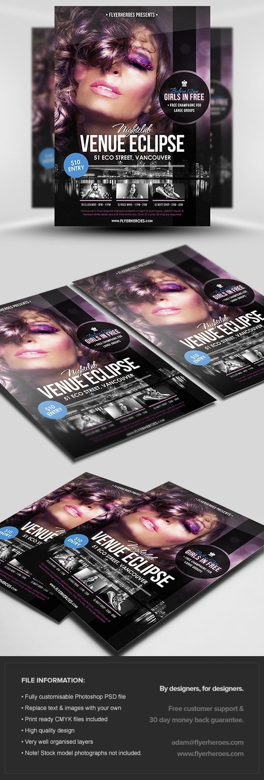 Solar Eclipse Party V2 Flyer Template - FlyerHeroes