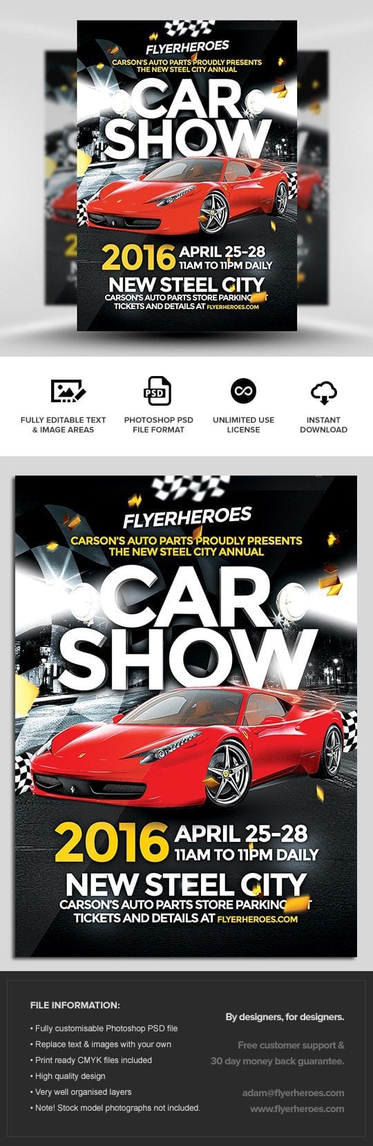 Auto Show Flyer/Poster, Print Templates