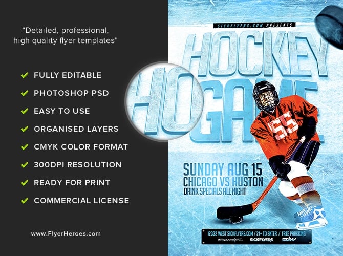 Download Ice Hockey Flyer Template Flyerheroes