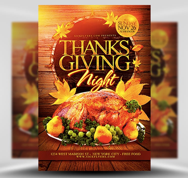 Thanksgiving Flyer Template from flyerheroes.com