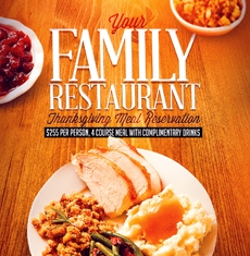 Thanksgiving Restaurant Flyer Template - FlyerHeroes