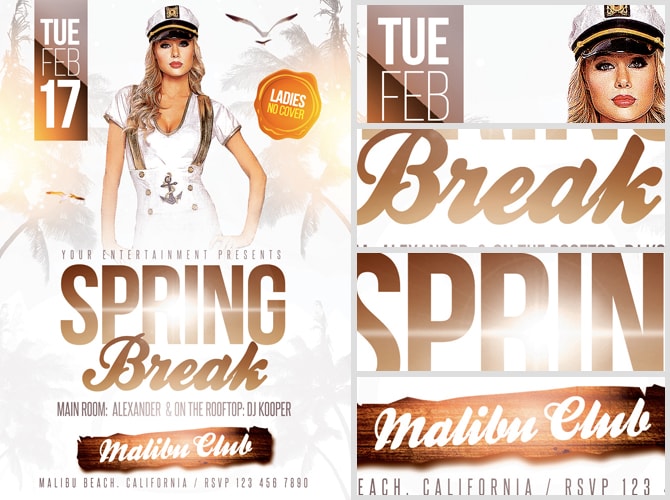 White Spring Break Flyer Template FlyerHeroes White Spring Break Flyer Template FlyerHeroes