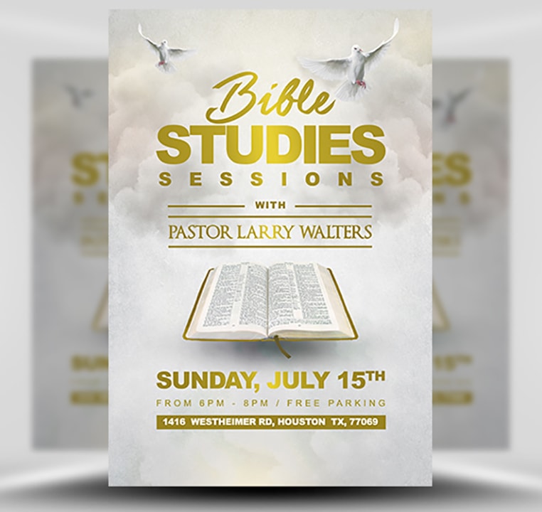 Bible Study Flyer Template 2 FlyerHeroes