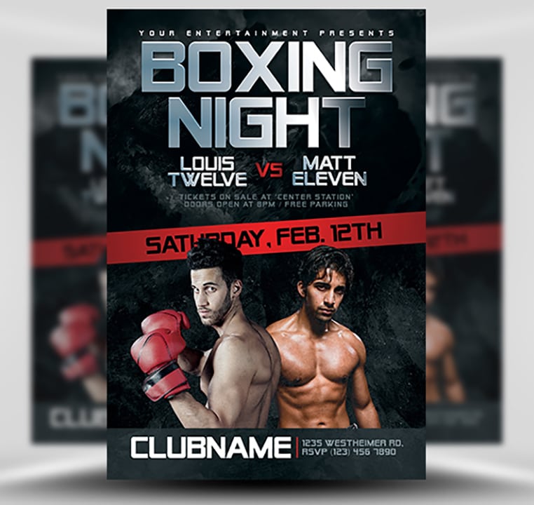 Boxing Flyer Template FlyerHeroes