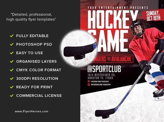 Hockey Flyer Template