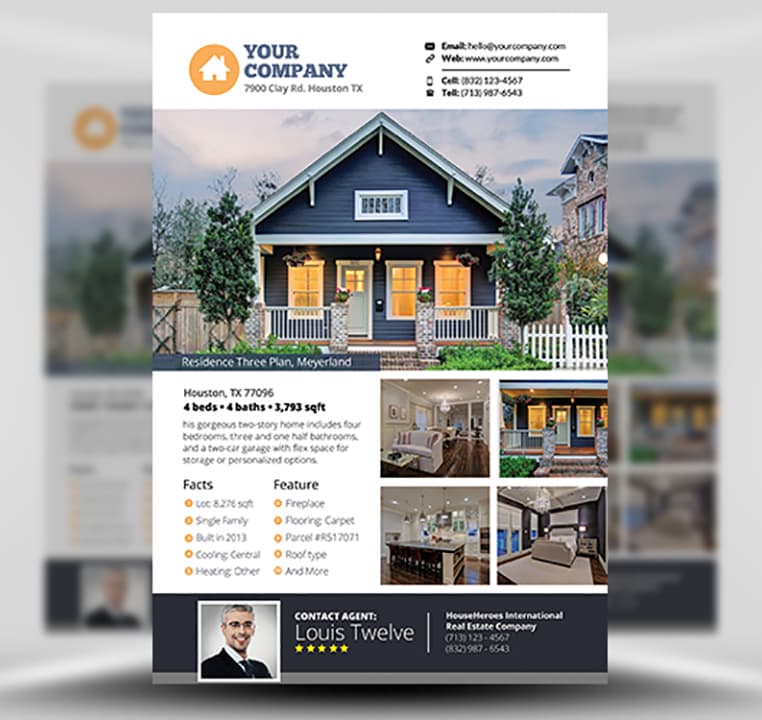 Real Estate Flyer Template v3 - FlyerHeroes