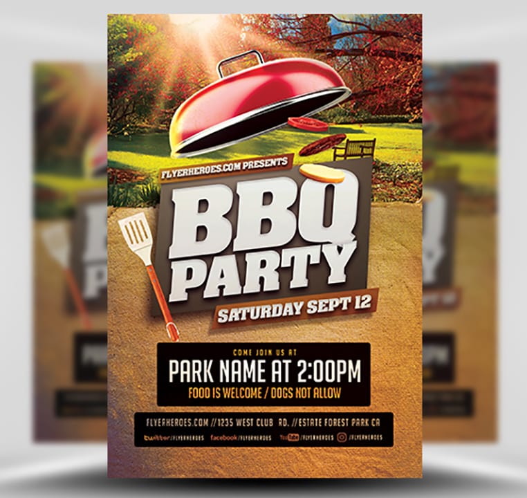 Bbq Party In The Park Flyer Template - Flyerheroes