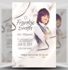 Bar Mitzvah Celebration Flyer