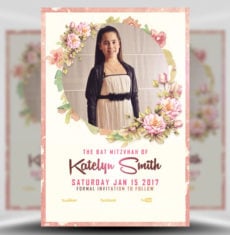 Spring Awakening Bat Mitzvah Flyer