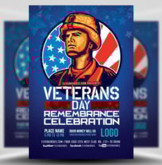 Veterans Day Remembrance Celebration Flyer