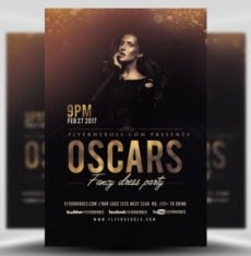 Oscars Fancy Dress Party Flyer