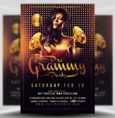 Pre Grammy Party Flyer