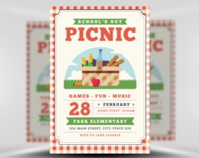 School's Out Picnic Flyer Template - FlyerHeroes