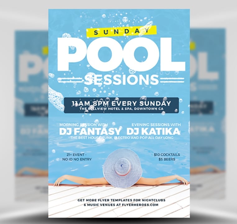 Pool Party Flyer Template