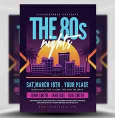 The 80's Night Music Flyer FH1