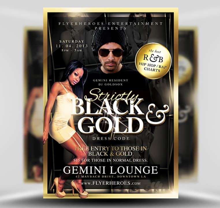 Black and Gold Flyer Template