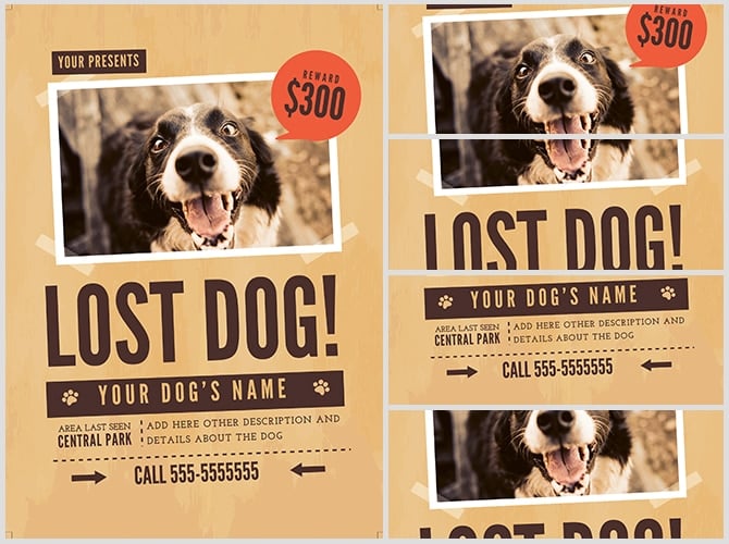 Lost Dog Flyer Template