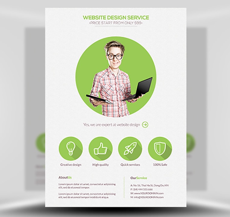 Flat Style Freelancer Flyer