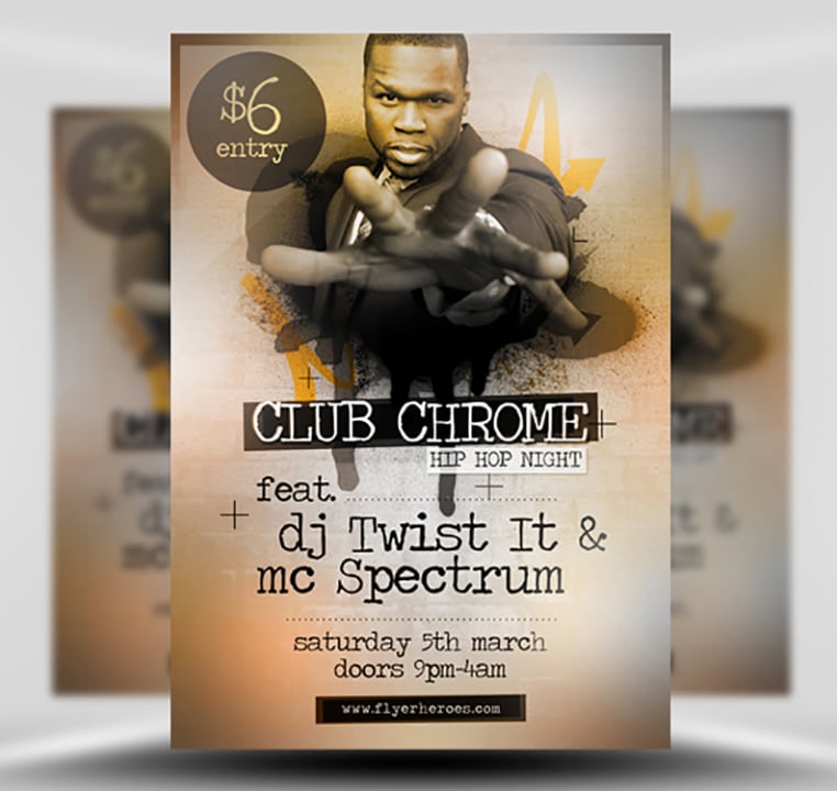 ClubChrome Free Hip Hop Flyer