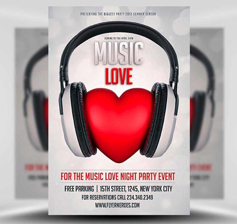 Free Music Love Flyer