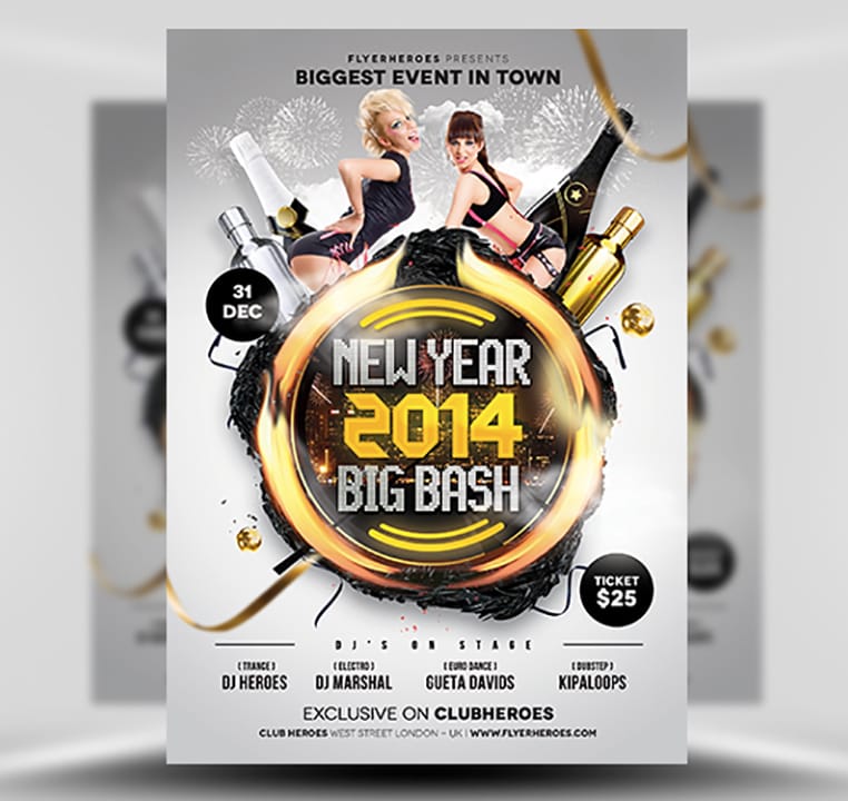 New year Big Bash Flyer