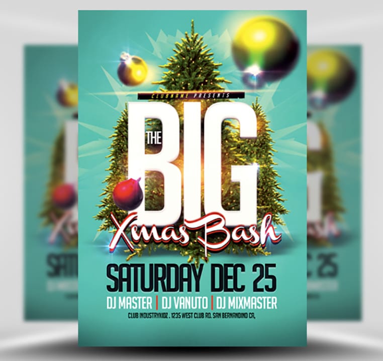 The Big Xmas Bash Party Flyer