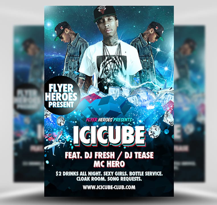 Icicube Free PSD Flyer