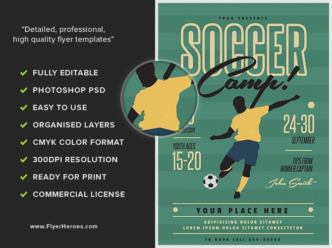 Football Camp Flyer Template Free